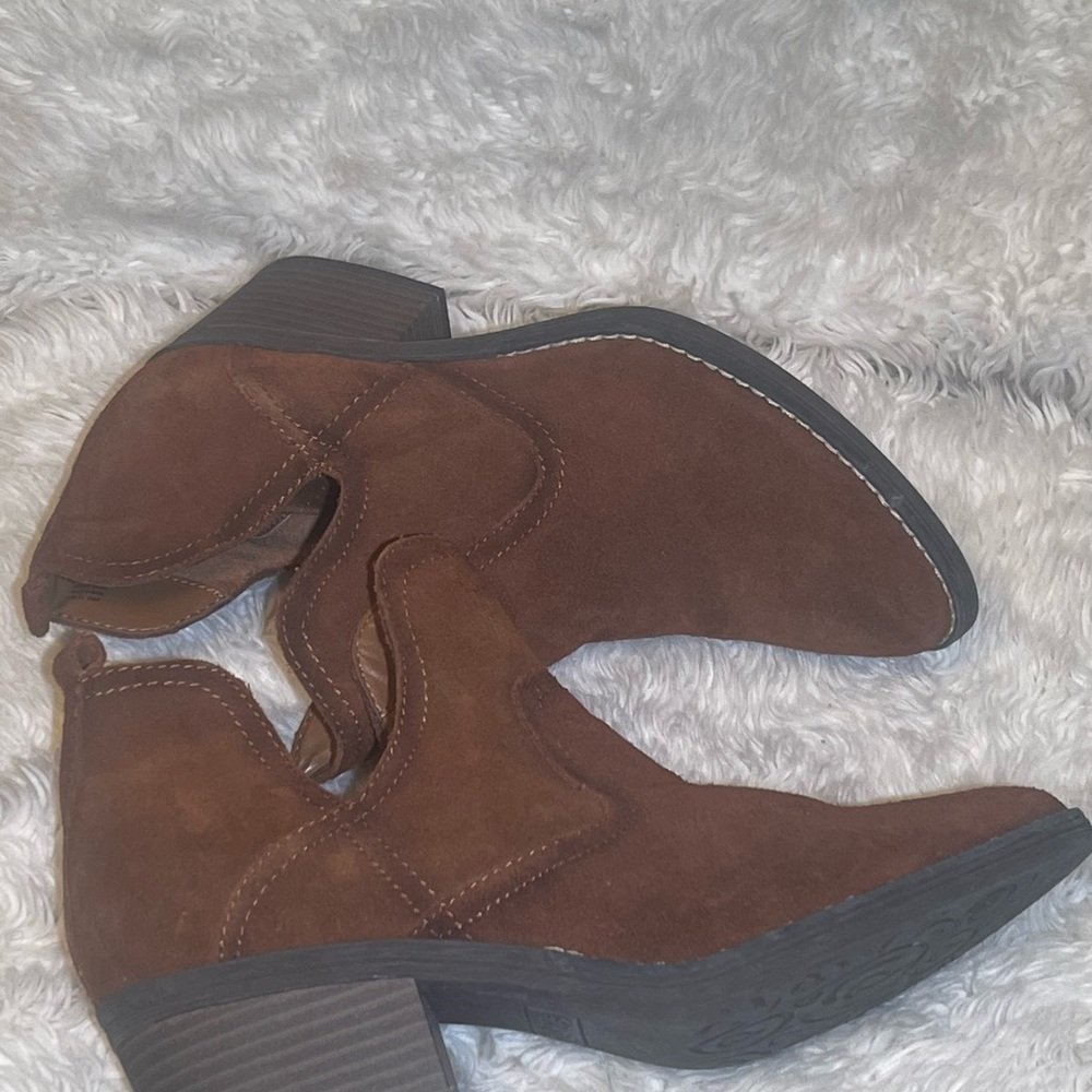 Sonoma women’s Brown ankle leather boots size 10 - Picture 5 of 7